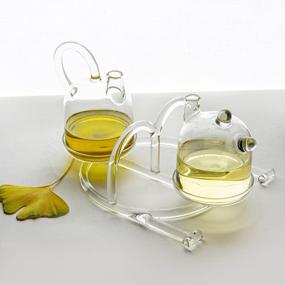 oil & vinegar cruet - Sio2 - Glass tableware - Design : StudioNotte