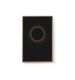 Painting engraved wood SOLAIRE - BLACK