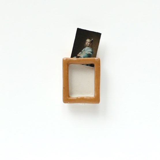 Mini wall art CHARLEY – Brown - Gold - Design : Stook Jewelry