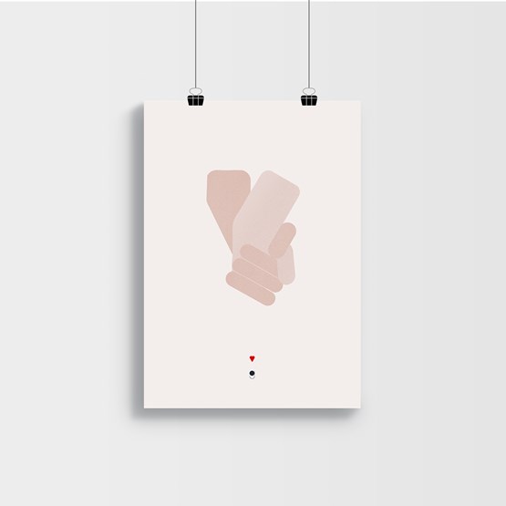 Love - Poster - White - Design : Géraldine Brunet Design