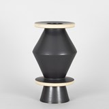 Vase 21/5 - black stoneware 2