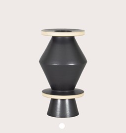 Vase 21/5 - black stoneware