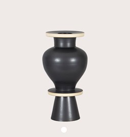 Vase 21/8 - black stoneware