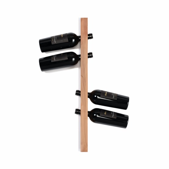 MODEL A wine rack- one piece pear wood - Dark Wood - Design : TU LAS