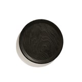 BEST plate - set of 3 circle burned ash plates (black) - Dark Wood - Design : TU LAS 3