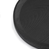 BEST plate - set of 3 circle burned ash plates (black) - Dark Wood - Design : TU LAS 5