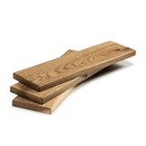BEST plate - set of 3 long oak plates in warm oil coating - Light Wood - Design : TU LAS 2