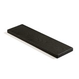 BEST plate - set of 3 long burned ash (black) plates - Dark Wood - Design : TU LAS 4