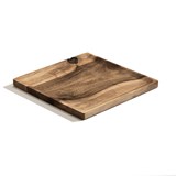 BEST plate - set of 3 square walnut plates in warm oil coating - Light Wood - Design : TU LAS 4