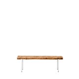 Reclaimed Wood 01 Bench - Natural reclaimed wood white metal  - Light Wood - Design : weld & co 4