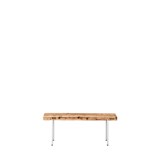 Reclaimed Wood 01 Bench - Natural reclaimed wood white metal  - Light Wood - Design : weld & co 3