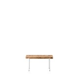 Reclaimed Wood 01 Bench - Natural reclaimed wood white metal  - Light Wood - Design : weld & co 2