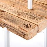 Reclaimed Wood 01 Coat Rack - Natural reclaimed wood & white metal - Dark Wood - Design : weld & co 6