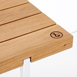 Oak 01 Bench - natural oak & white metal  - Light Wood - Design : weld & co 6