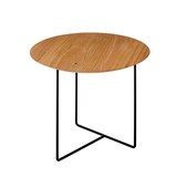 Oak 01 Side Table - natural oak & black metal  - Black - Design : weld & co 3