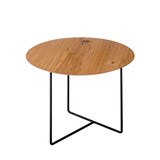 Oak 01 Side Table - natural oak & black metal  - Black - Design : weld & co 2