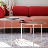 Table d'appoint WALNUT 01 - Noyer naturel et métal blanc  - Blanc - Design : weld & co 6
