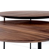 Walnut 01 Side Table - natural walnut & white metal  - White - Design : weld & co 7
