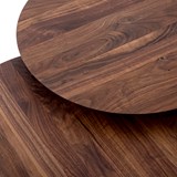 Walnut 01 Side Table - natural walnut & white metal  - White - Design : weld & co 8
