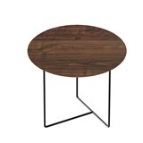 Walnut 01 Side Table - natural walnut & black metal  - Black - Design : weld & co 3
