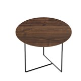 Walnut 01 Side Table - natural walnut & black metal  - Black - Design : weld & co 2