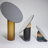 Miroir ASTRA 34 - Verre soufflé sablé - Jaune - Design : Clémence Birot 4