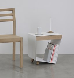 Side Table 12° - White with Drawer