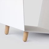 Table d'appoint 12° - Blanc avec tiroir 4