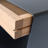 Side Table 12° - Black with Drawer  3