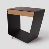 Side Table 12° - Black with Drawer  4
