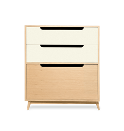 Chest of Drawers MOKA Color - Natural Oak / Blanc Sable