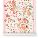 Papier-peint Casse-noisette - Rose - Rose - Design : Little Cabari 2