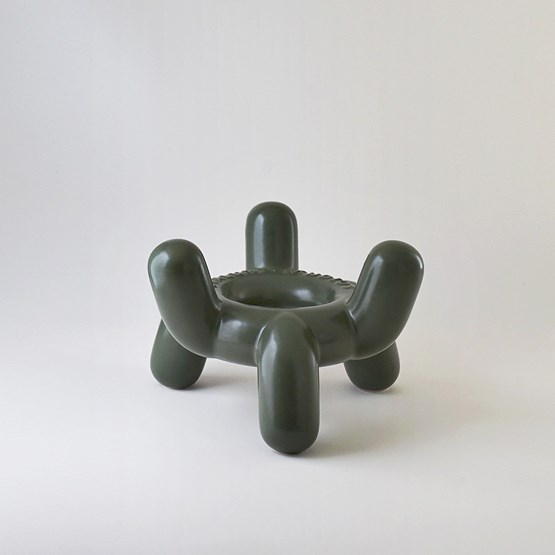 DIVINE - CROWN figurine - DARK GREEN - Green - Design : Mihails Staluns