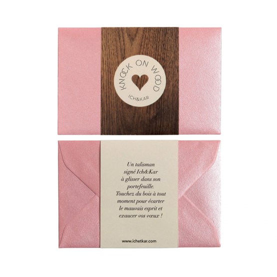 Knock On Wood lucky charm - Pink - Design : ICH&KAR