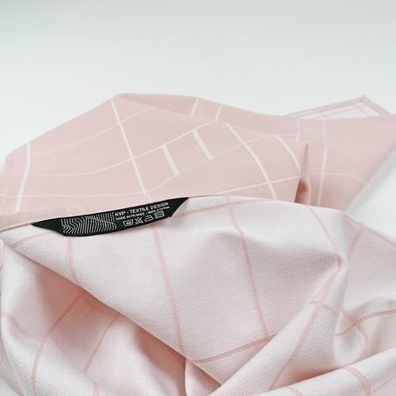 BLOCK WINDOW GRID nuée tea towel - STRUCTURE capsule collection - Pink - Design : KVP - Textile Design