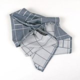 BLOCK WINDOW GRID orage tea towel - STRUCTURE capsule collection - Blue - Design : KVP - Textile Design 2