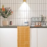 BLOCK WINDOW GRID gold tea towel - STRUCTURE capsule collection - Yellow - Design : KVP - Textile Design 3