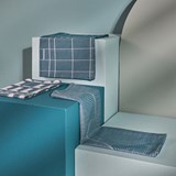 Essuie de vaisselle BLOCK WINDOW GRID caucase - Collection capsule STRUCTURE - Vert - Design : KVP - Textile Design 5