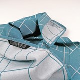 BLOCK WINDOW GRID caucase tea towel - STRUCTURE capsule collection - Green - Design : KVP - Textile Design 2