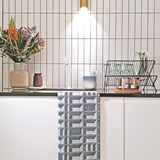 Essuie de vaisselle BLOCK WINDOW orage - Collection capsule STRUCTURE - Bleu - Design : KVP - Textile Design 3