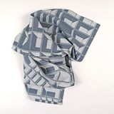 Essuie de vaisselle BLOCK WINDOW orage - Collection capsule STRUCTURE - Bleu - Design : KVP - Textile Design 2