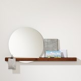 Walnut 01 Wall Mirror - natural walnut - Dark Wood - Design : weld & co 3