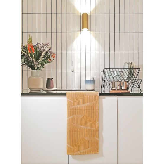 BLENDER gold tea towel - STRUCTURE capsule collection - Yellow - Design : KVP - Textile Design