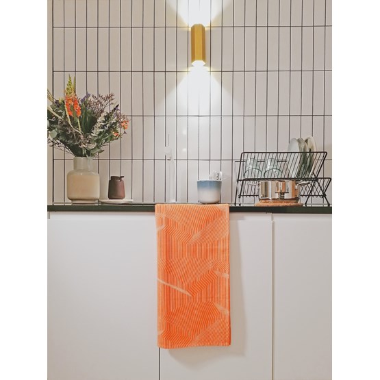 Essuie de vaisselle BLENDER capucine - Collection capsule STRUCTURE - Orange - Design : KVP - Textile Design