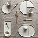 DEMI OVAL Plates - White - Design : Antoine Pillot 2