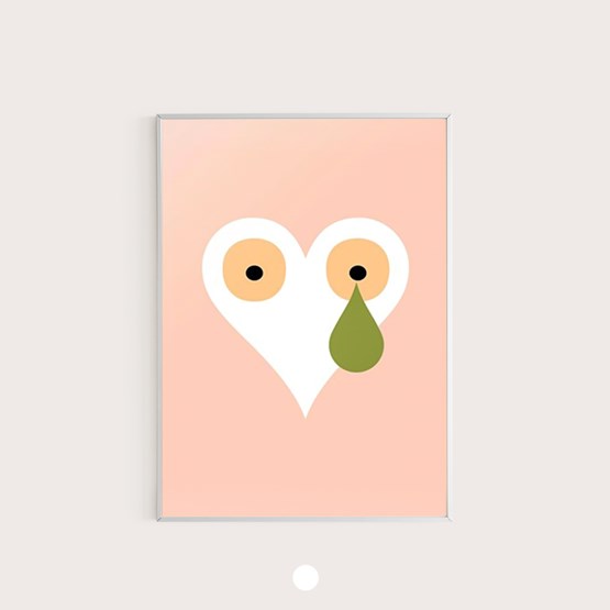 Pokerface Poster - HEART - Pink - Design : ICH&KAR