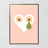 Pokerface Poster - HEART - Pink - Design : ICH&KAR 2
