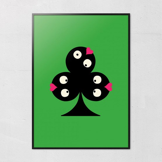 Pokerface Poster - CLOVER - Green - Design : ICH&KAR