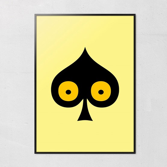 Pokerface Poster - SPADE - Yellow - Design : ICH&KAR