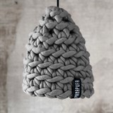 Suspension tressée boho lampe de chambre scandinave - Gris - Design : Panapufa 4